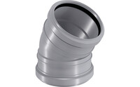Отвод 110х45 Двухраструбный WaterMark ПП Серая