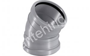 Отвод 110х45 Двухраструбный WaterMark ПП Серая - картинка 1