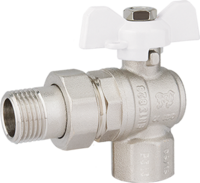 PRO FACTOR Кран Шаровый Professional с американкой УГЛОВОЙ 3/4"