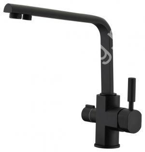 Cмеситель для кухни с краном питьевой воды KAISER Decor 40144-2 Black - картинка 1