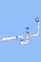 АНИ ПЛАСТ Е055 Сифон для ванны плоский 11/2"х40 с гофрой 40х50