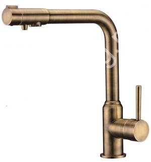Кухонный смеситель с краном для питьевой воды  KAISER Teka 13044-3 БРОНЗА - картинка 1