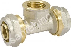 PF Тройник для м/п труб 20х1/2х20 ц/вн/ц (PF PF 452) - картинка 1