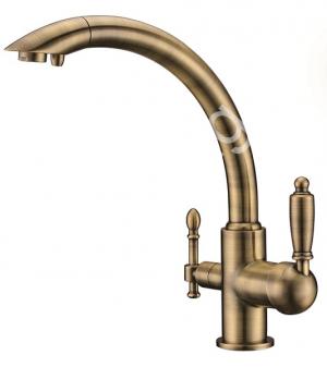 Cмеситель для кухни с краном питьевой воды KAISER Vincent 31244-3 Bronze - картинка 1