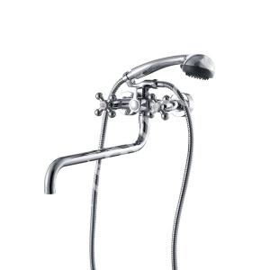 Cмеситель для ванны с длинным носом и двумя ручками KAISER Carlson LUX 11155 и 11056К  - картинка 1