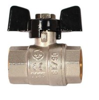 WATERMARK Кран шаровый 3/4" г/г бабочка (чёрная)